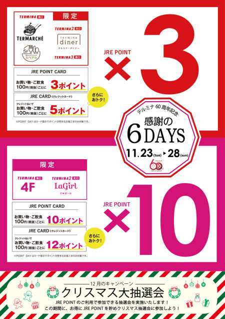 JREポイント10倍&TDポイント5倍キャンペーン!!