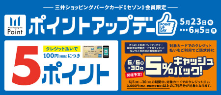 三井ショッピングパークポイントアップデー🎉5倍!