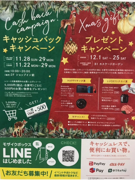 キャッシュバックキャンペーン開催★★